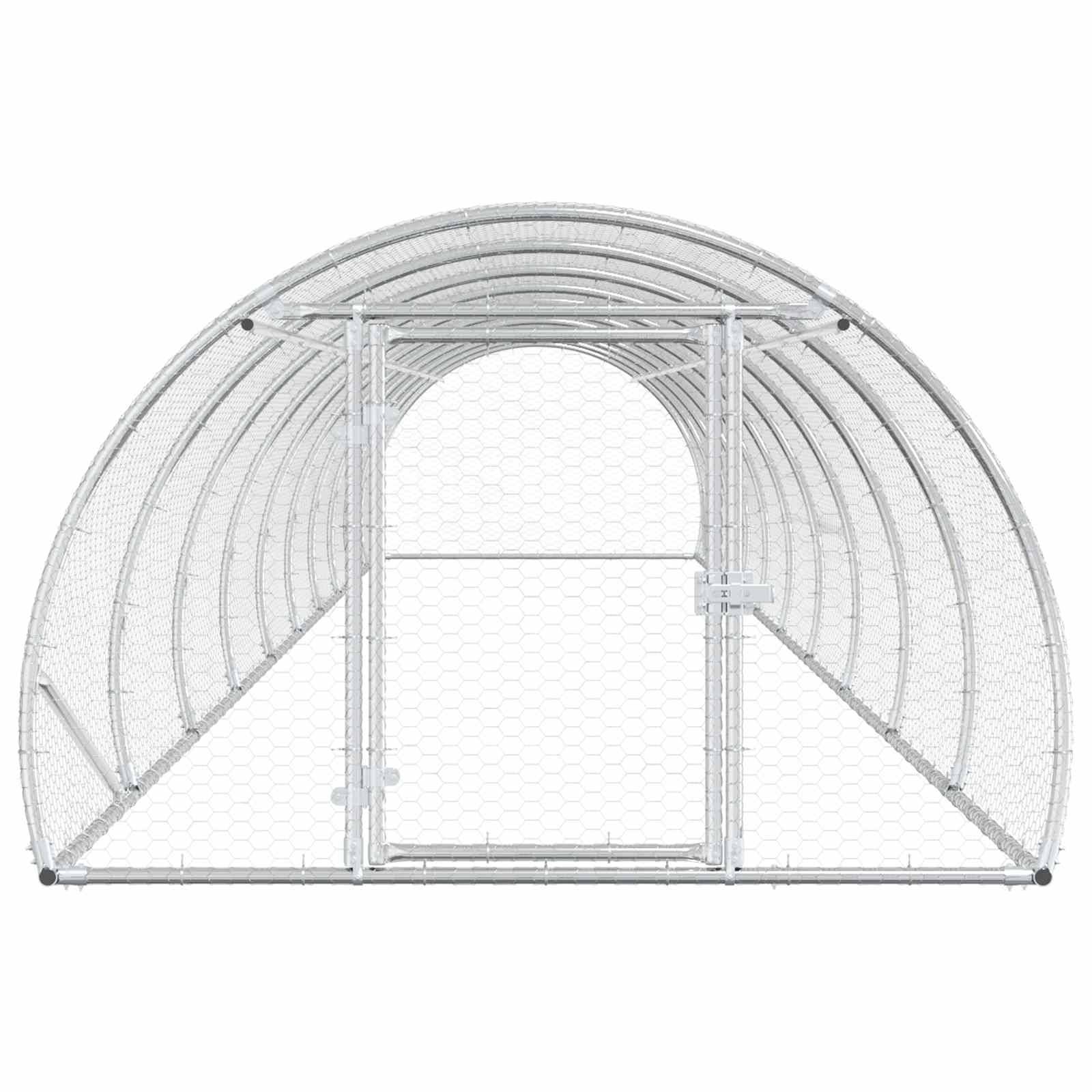 Vidaxl - Poulailler Argenté 1000 x 150 x 100 cm Acier galvanisé vidaXL 3434664 - Image 5