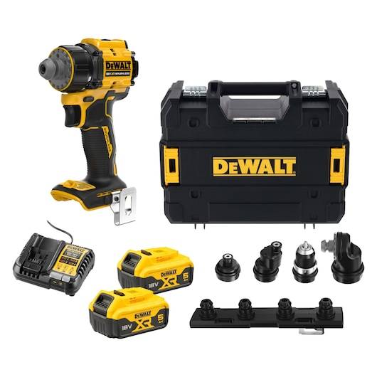 Perceuse-visseuse à têtes multiples XR 18V 5 Ah Li-Ion Brushless - DEWALT - DCD803P2T-QW - Image 1
