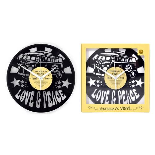Horloge vinyle recyclé LOVE & PEACE MAGNETICLAND - Image 2