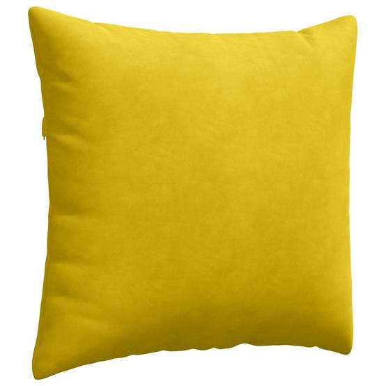 Lot de 2 Coussins Carrés Velours Côtelé Décoratifs Déhoussables pour Canapé Salon Jaune 45x45 cm – ComfortXL Outdoor Living - Image 5