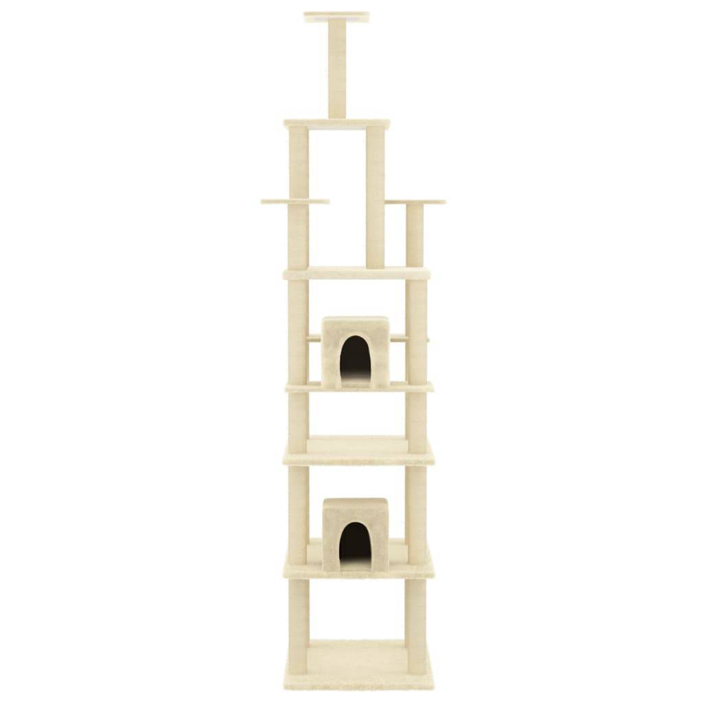 Vidaxl - Arbre à chat avec griffoirs en sisal Crème 216 cm vidaXL 171527 - Image 5