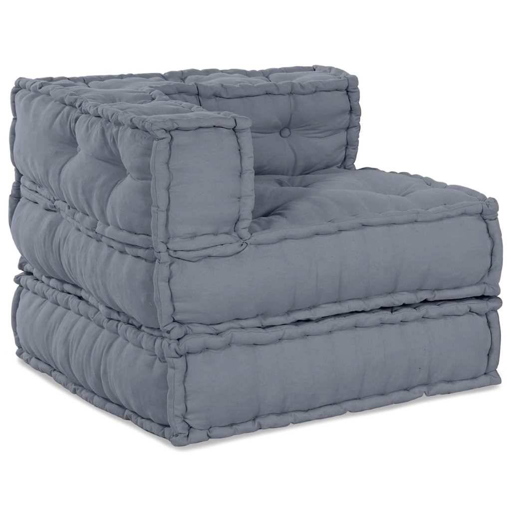 Canapé modulaire tissu gris 70 x 70 x 56 cm, poids:13.55kg - PANGIVO - Image 4