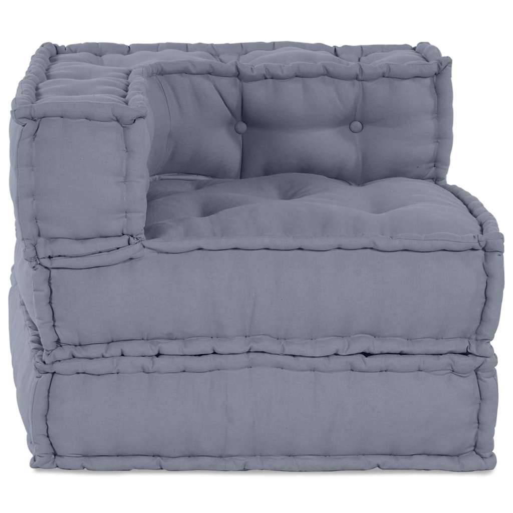 Canapé modulaire tissu gris 70 x 70 x 56 cm, poids:13.55kg - PANGIVO - Image 9
