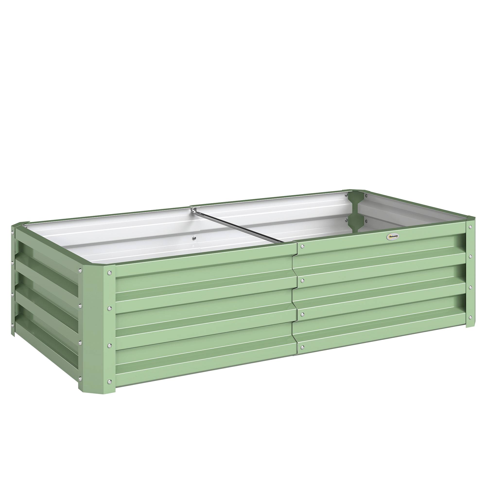 ComfortXL - Carré potager rectangulaire en acier galvanisé vert 120 x 60 x 30,5 cm pour jardin et serre avec montage facile - Image 10