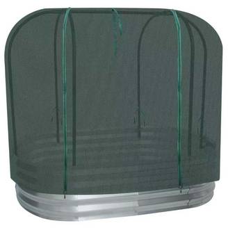 carré potager métal galvanisé 120x60x110 cm avec filet de protection pour fleurs et légumes - TERRE JARDIN