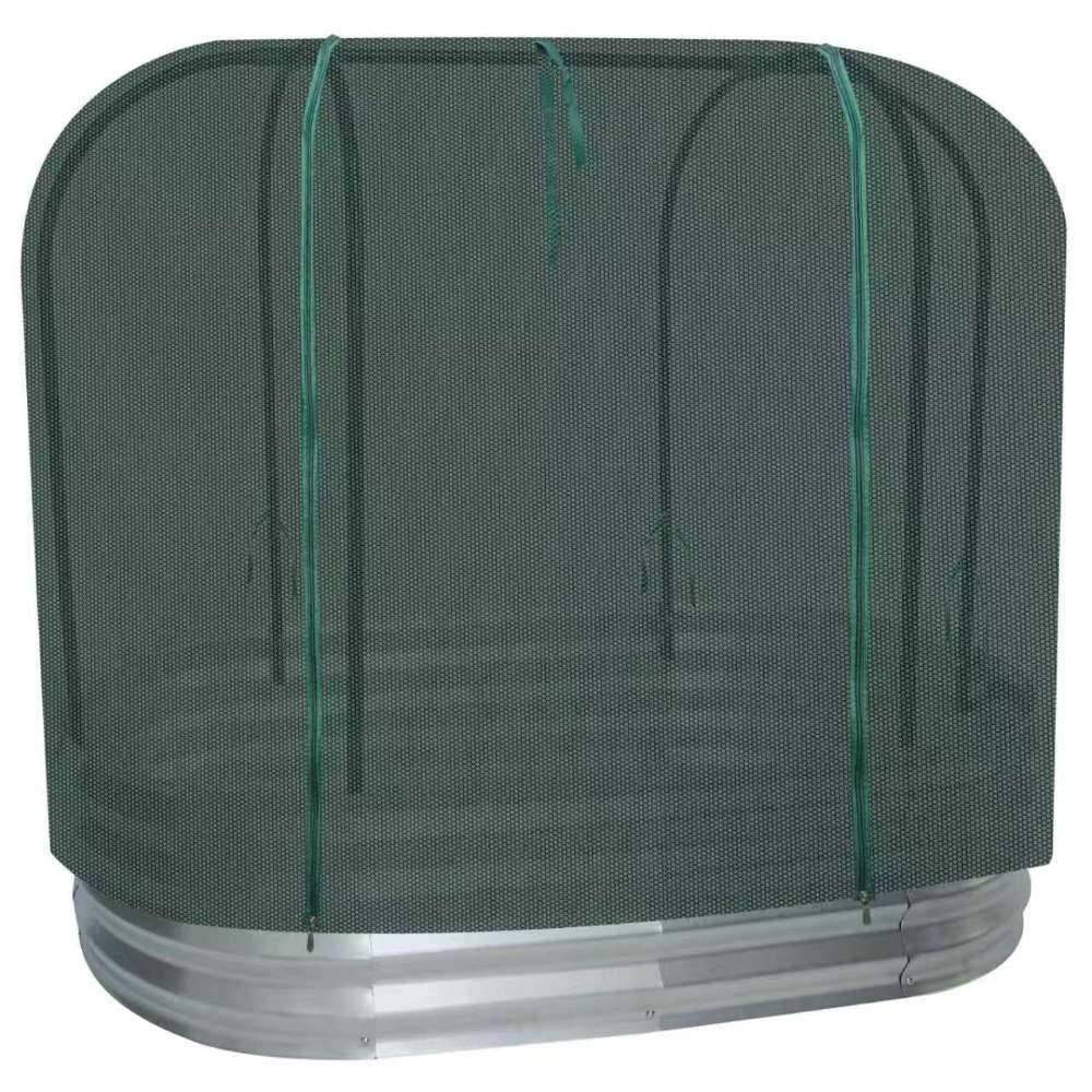 carré potager métal galvanisé 120x60x110 cm avec filet de protection pour fleurs et légumes - TERRE JARDIN