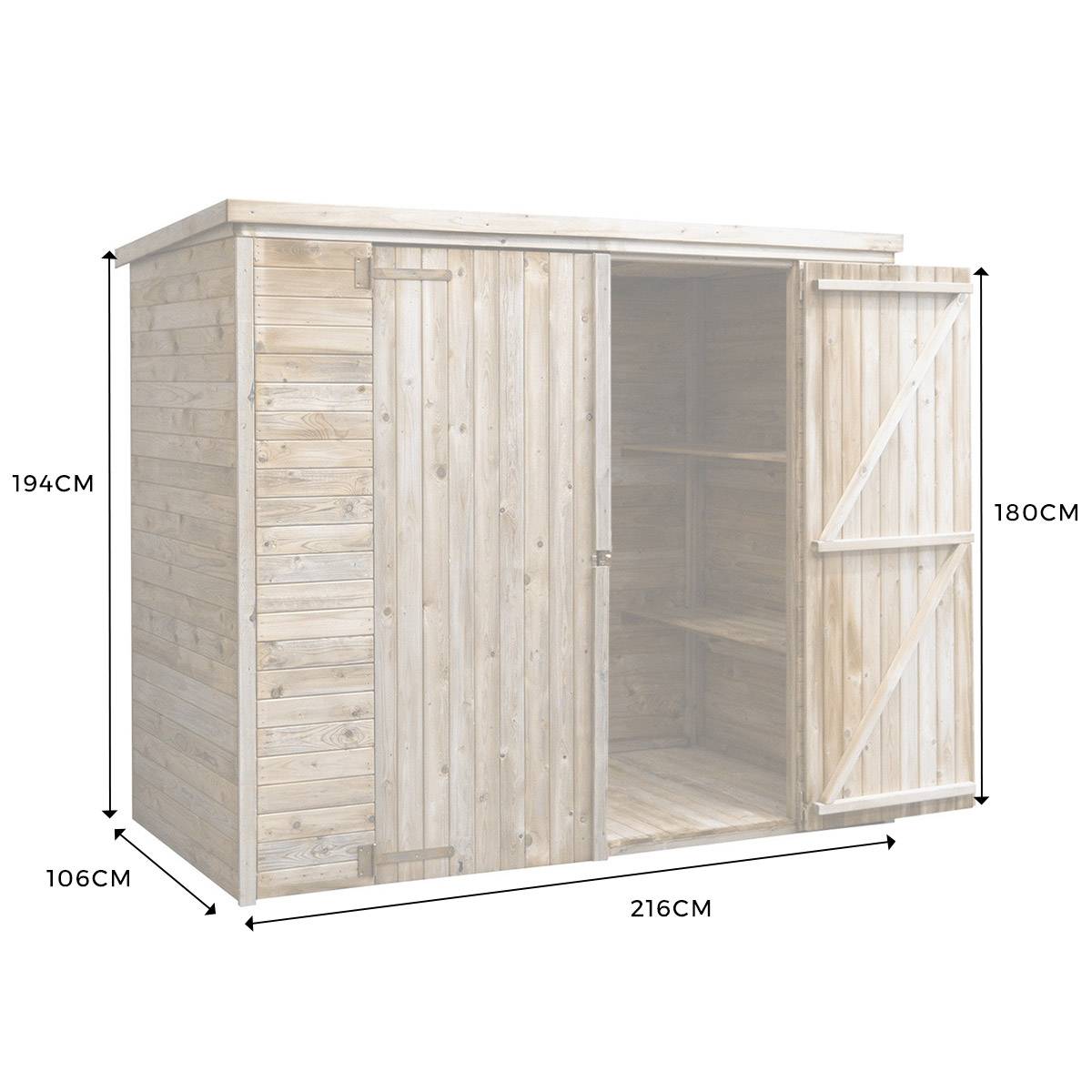 Abri de jardin Mathilde 2.29 m² - Cémonjardin - Image 6