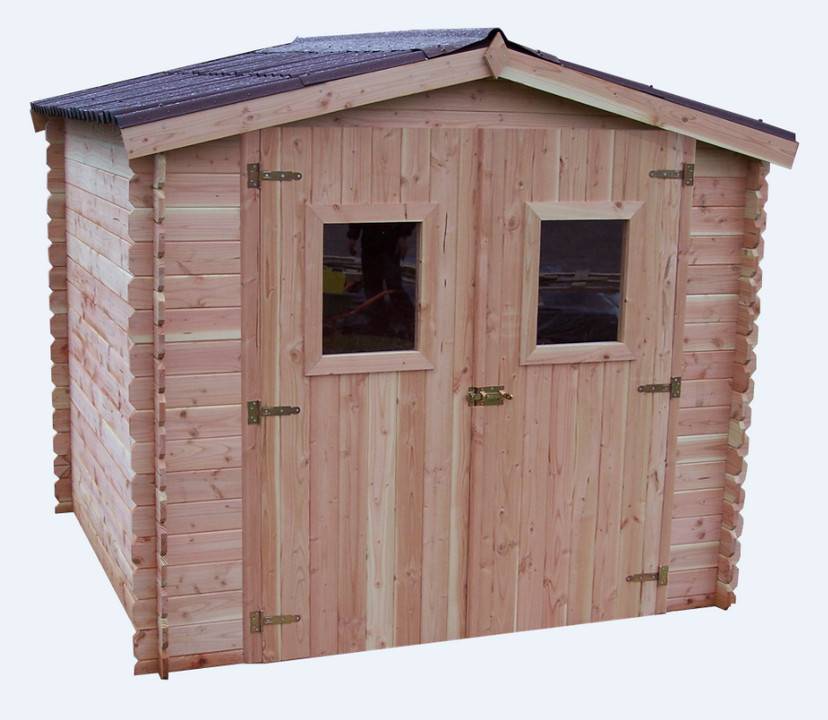 Habrita - Abri DALIA madriers 20 mm sans plancher toit double pente 5,71 m² Habrita - Image 2
