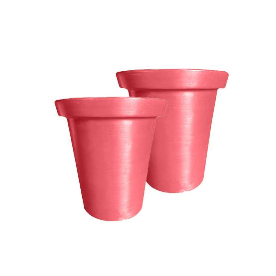 Pot de fleurs rond xxl delight 760l-lot de 2 - plast'up rotomoulage - Image 1