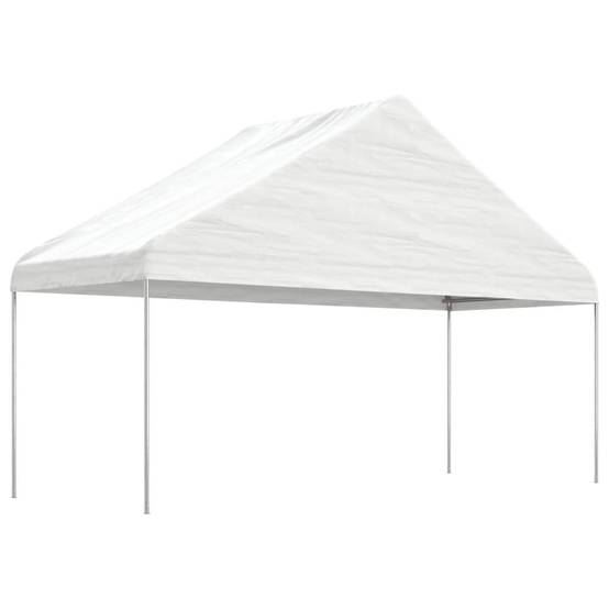 ComfortXL - Belvédère de Jardin en Polyéthylène avec Toit Pointu pour Barbecue et Fêtes Blanc 4.5x6 m – ComfortXL Outdoor Living - Image 2