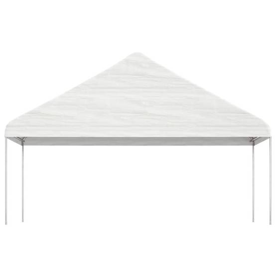 ComfortXL - Belvédère de Jardin en Polyéthylène avec Toit Pointu pour Barbecue et Fêtes Blanc 4.5x6 m – ComfortXL Outdoor Living - Image 3