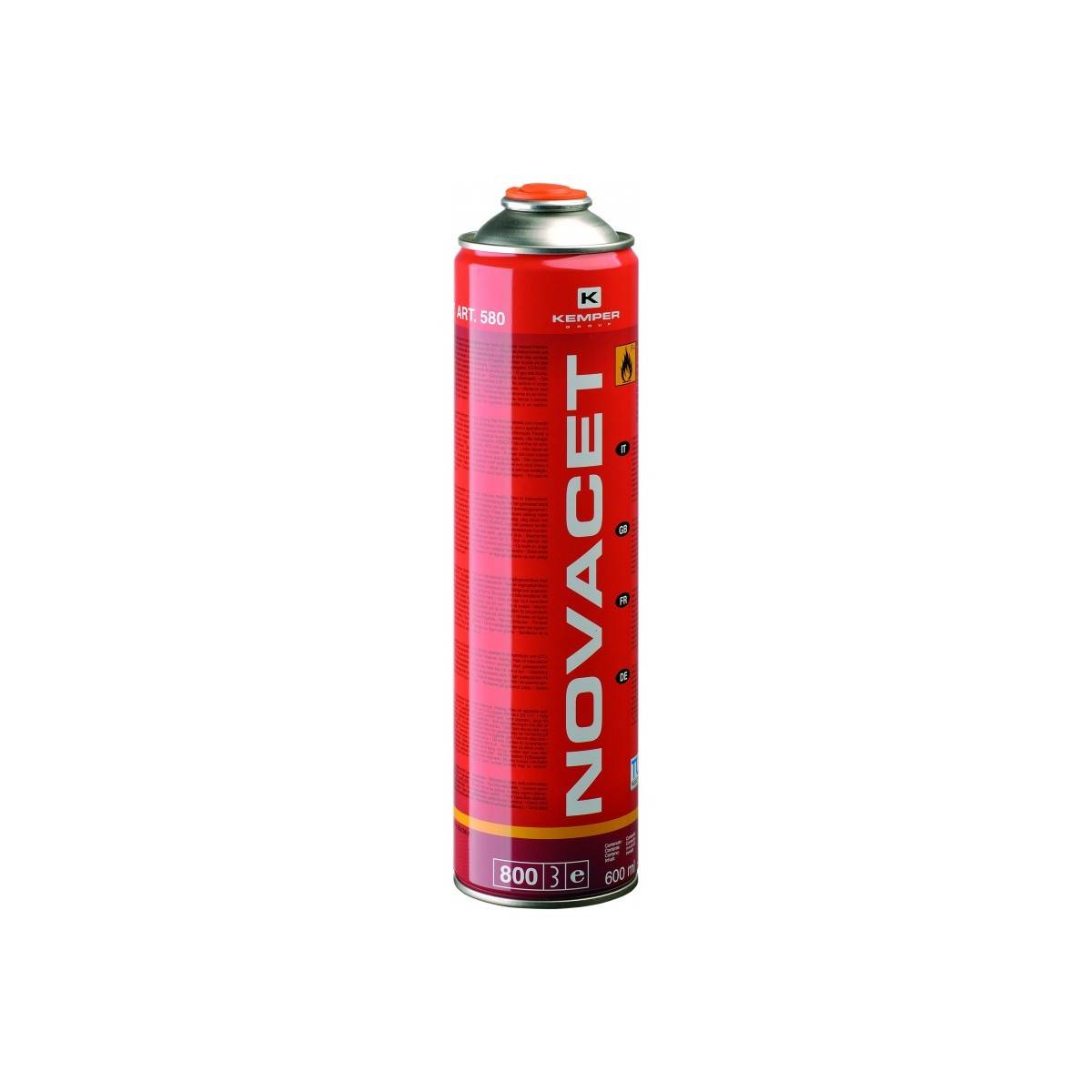 Pack de 6 Cartouches de gaz 330gr NOVACET Butane propane mix 600ml Valve 7/16 KEMPER - Image 2