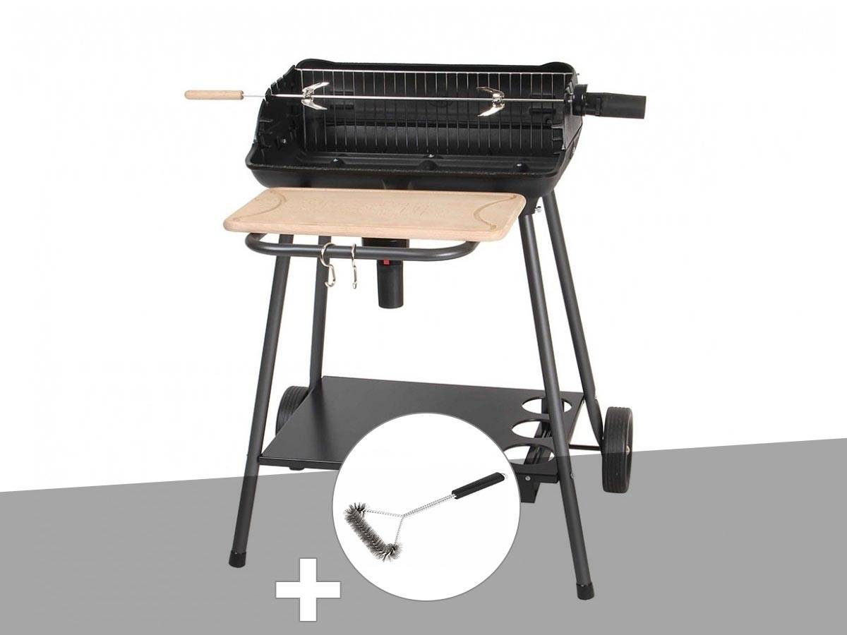 Somagic - Barbecue charbon Bergamo + Brosse En T - Somagic
