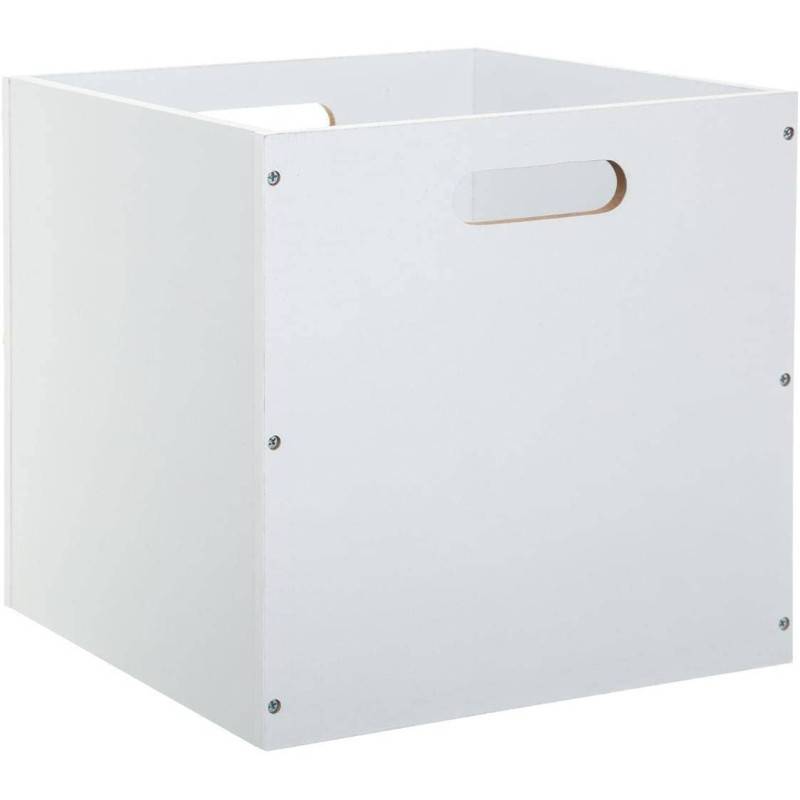 Boîte de rangement en bois - Blanc - 30 x 30 cm - Image 1