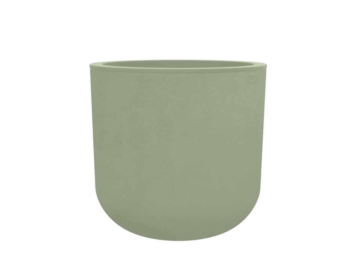 Eda - Pot de fleurs rond Basalt Up - Ø 40 x 37 cm - 32,5 L - Vert amande - Eda