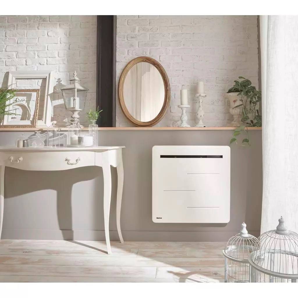 Radiateur blanc à inertie céramique - AMAROC - 2000W - 91x58,5x11,2 cm - 3 programmes intégrés - détection fenêtre - Image 4