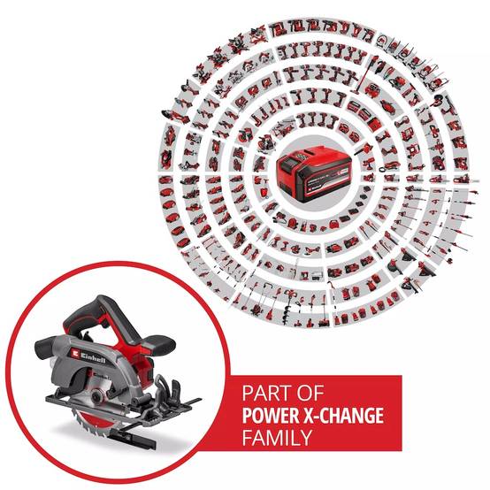 Einhell - Scie circulaire portative sans fil – TE-CS 18/165-2 Li – Ø 165 mm – 18 V – Profondeur 57 mm – Angle réglable – LED – Raccord aspirateur Einhell - Image 3