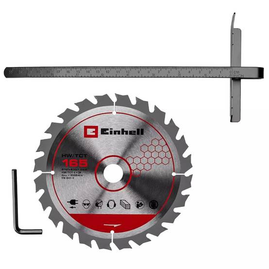 Einhell - Scie circulaire portative sans fil – TE-CS 18/165-2 Li – Ø 165 mm – 18 V – Profondeur 57 mm – Angle réglable – LED – Raccord aspirateur Einhell - Image 2