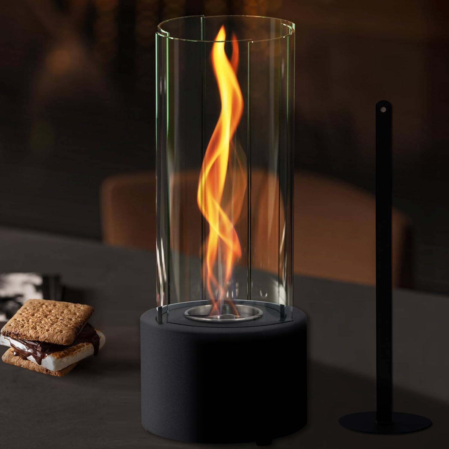 Cheminée de table portable, brasero sans fumée, pour intérieur et extérieur, décoration d'intérieur pour Halloween et Noël, Noir-Lytech - Image 1