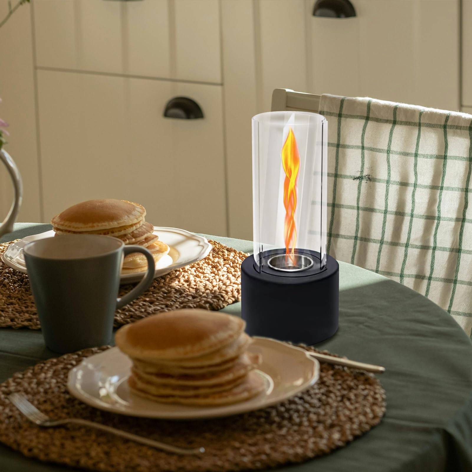 Cheminée de table portable, brasero sans fumée, pour intérieur et extérieur, décoration d'intérieur pour Halloween et Noël, Noir-Lytech - Image 4