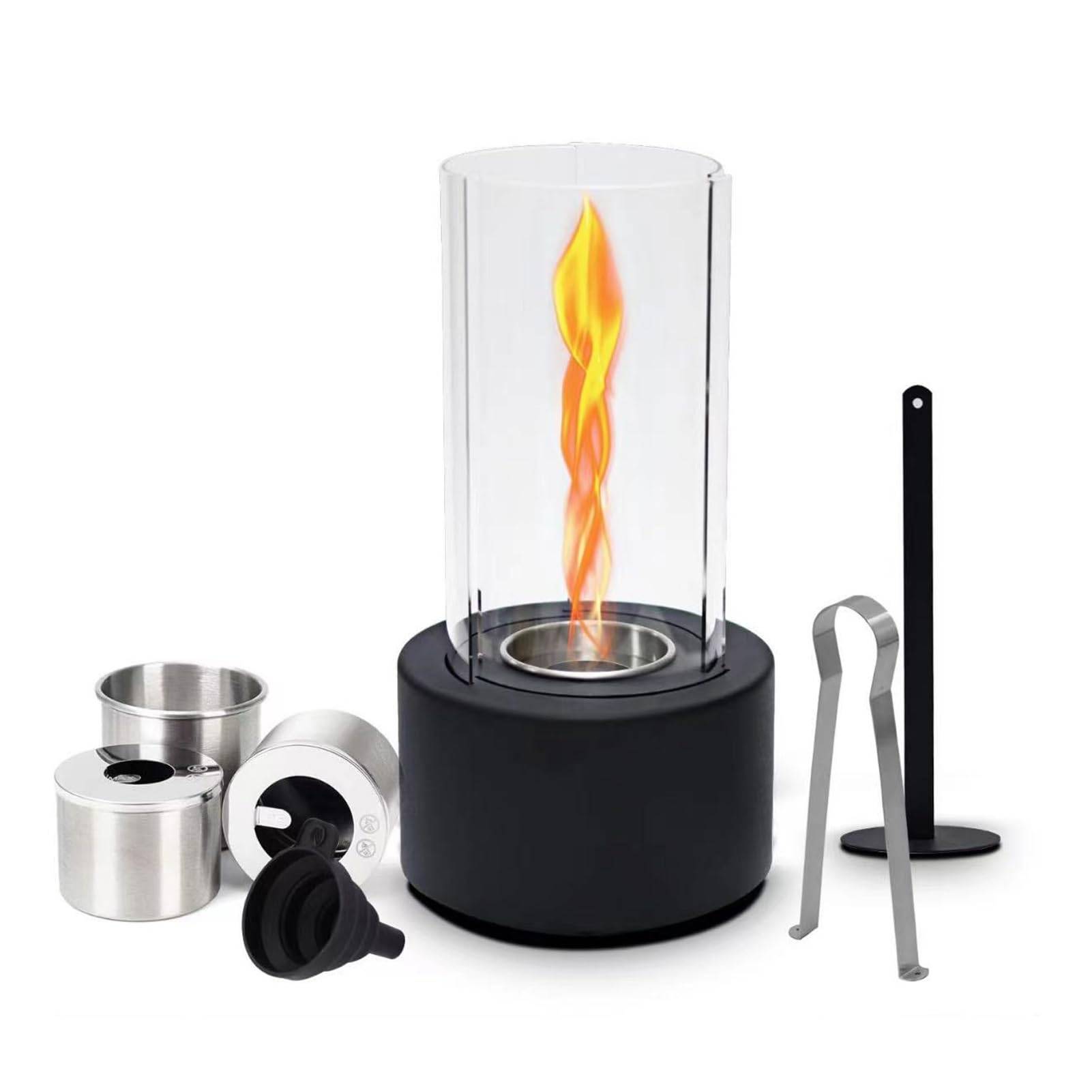 Cheminée de table portable, brasero sans fumée, pour intérieur et extérieur, décoration d'intérieur pour Halloween et Noël, Noir-Lytech - Image 2