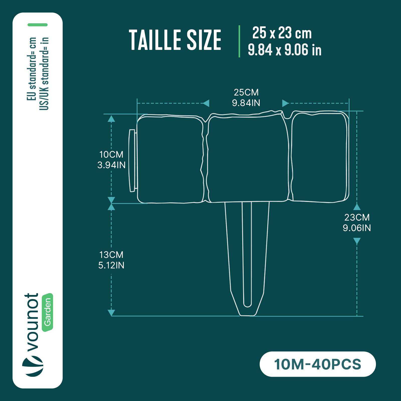 Vounot - Bordure de jardin plastique PP imitation pierre 10m gris clair - Image 3