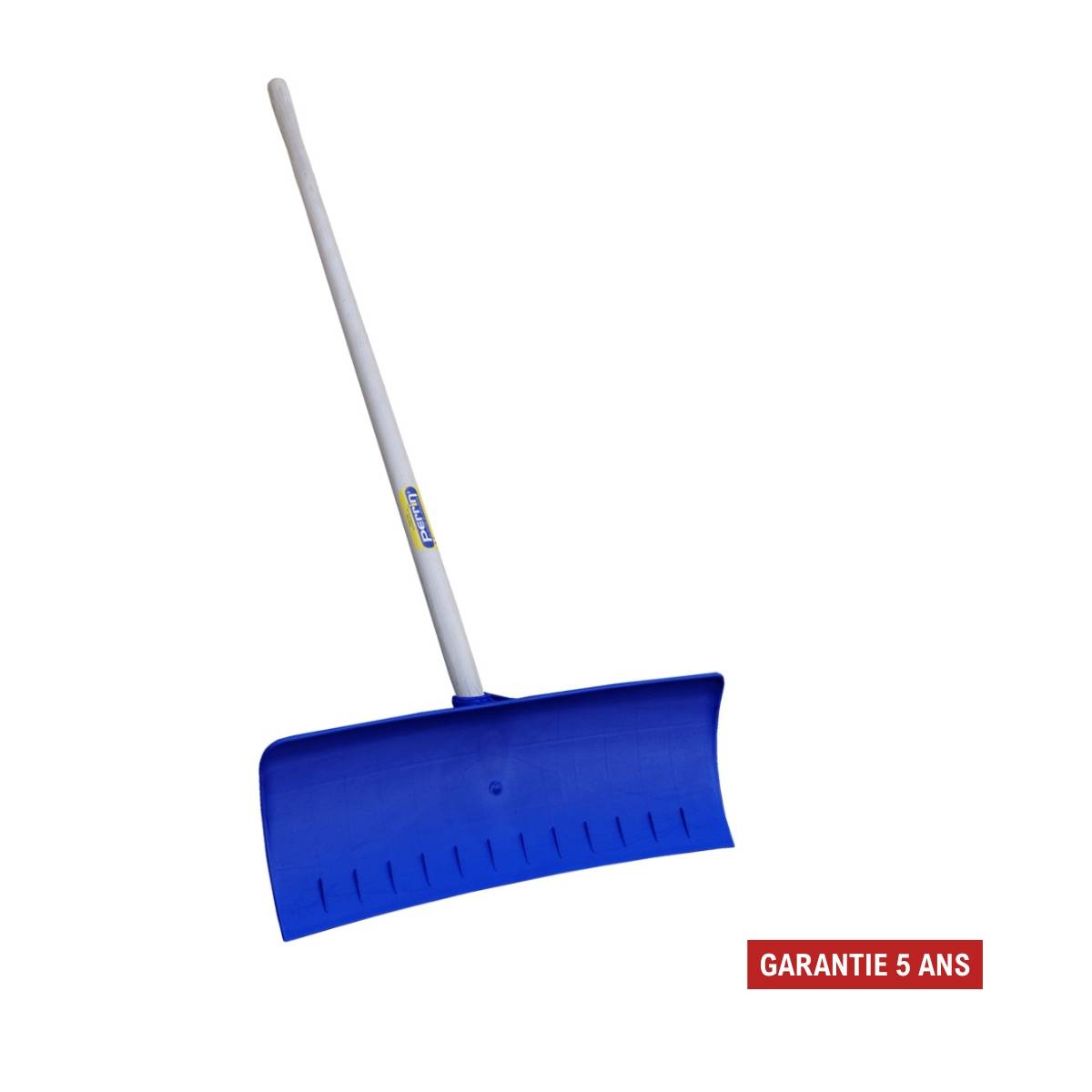 Outils Perrin - Poussoir à neige 62 cm – fibre de verre – manche pomme 130 cm – ultra résistant