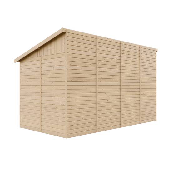 Timbela - Abri de Jardin en Bois Naturel H244x218x416 cm / 8 m² avec paroi latérale et fenêtres - 17 mm d’épaisseur - Timbela M340A - Image 10