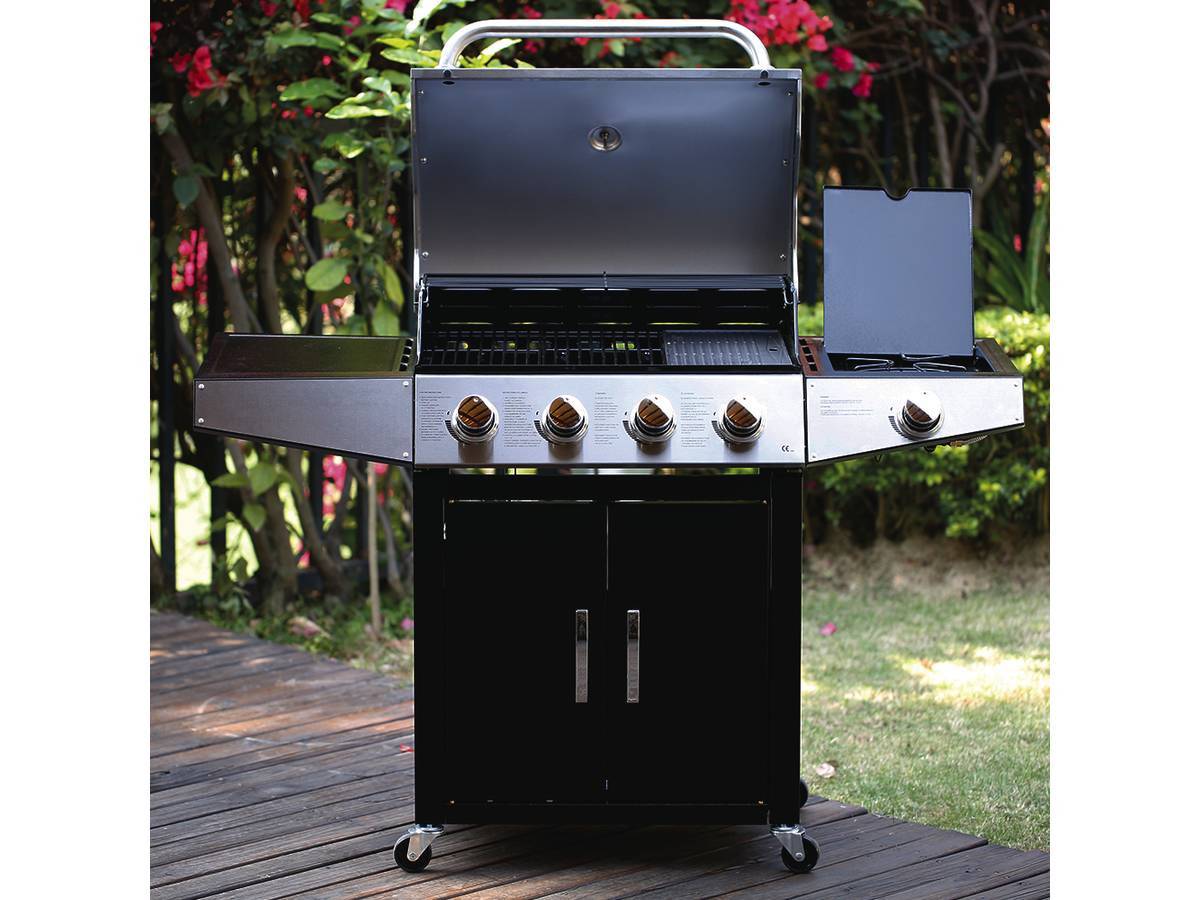 Barbecue Gaz "party 5" - 5 Brûleurs Dont 1 Latéral - 15.2 Kw -habitat Et Jardin - Image 3