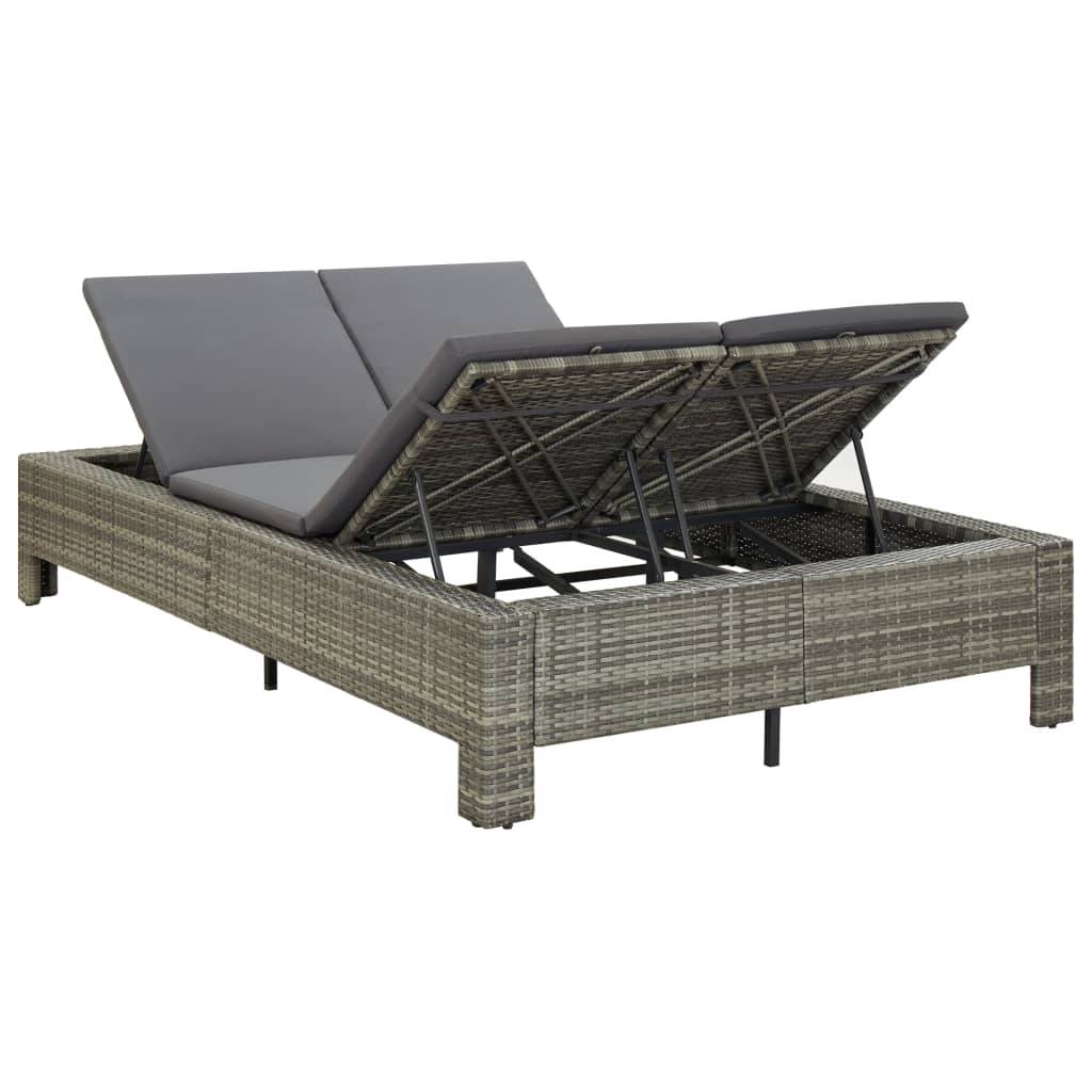 Prolenta Premium - Chaise longue pliante/transat Sigril Gris 200 X 55 X 6 cm - P87209G - Image 2