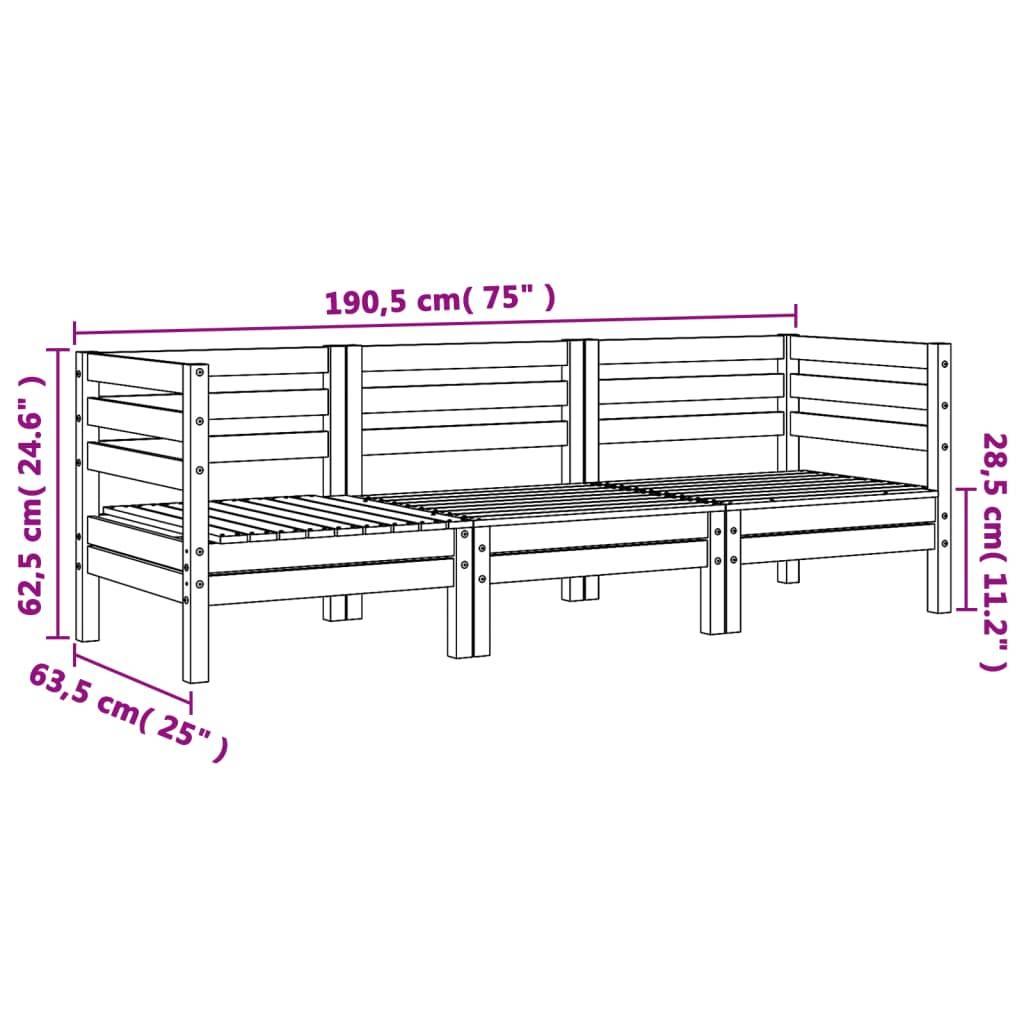 Prolenta Premium - Banc de jardin White pine 64 X 191 cm - Prolenta Premium - Image 10