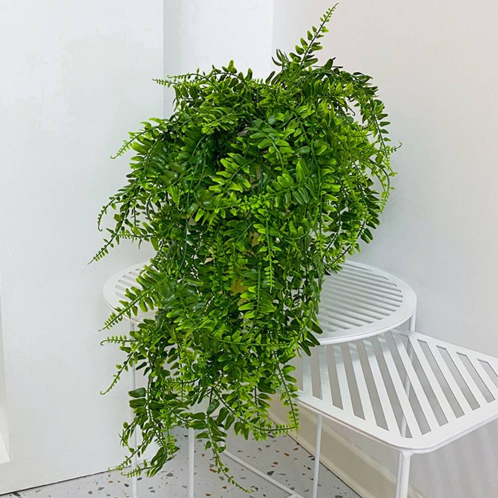 Décor Murial Végétal Artificiel - Composition Herbe Persane et Plantes Suspendues - Sans Entretien - Lytech - Image 6