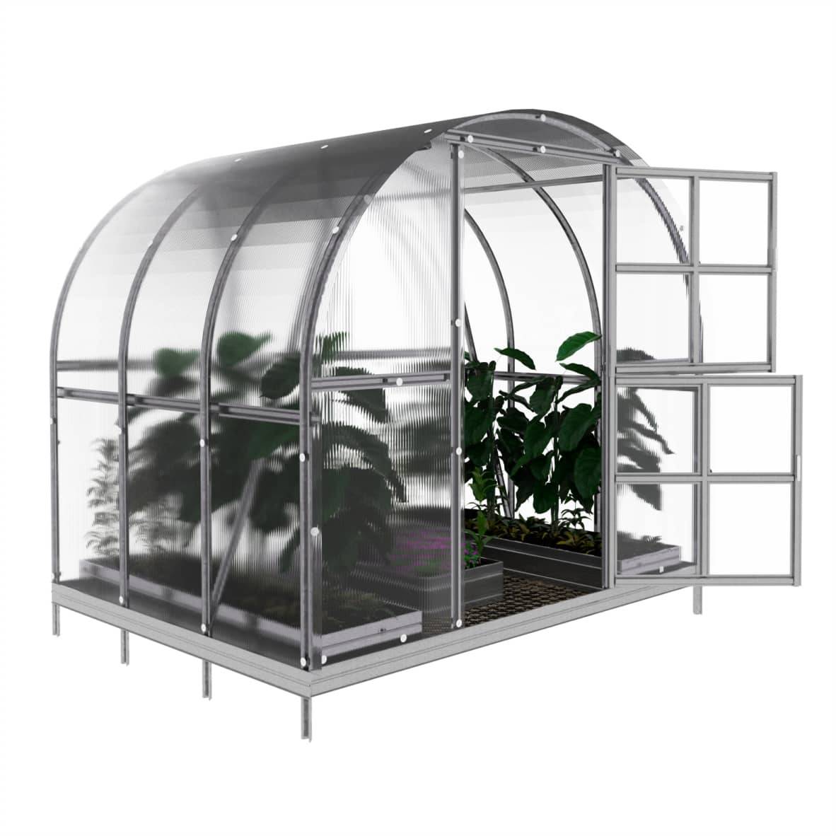 Serre KLASIKA ARCH 3 x 2 m (6 m²), 4 mm avec revêtement en polycarbonate - Image 3