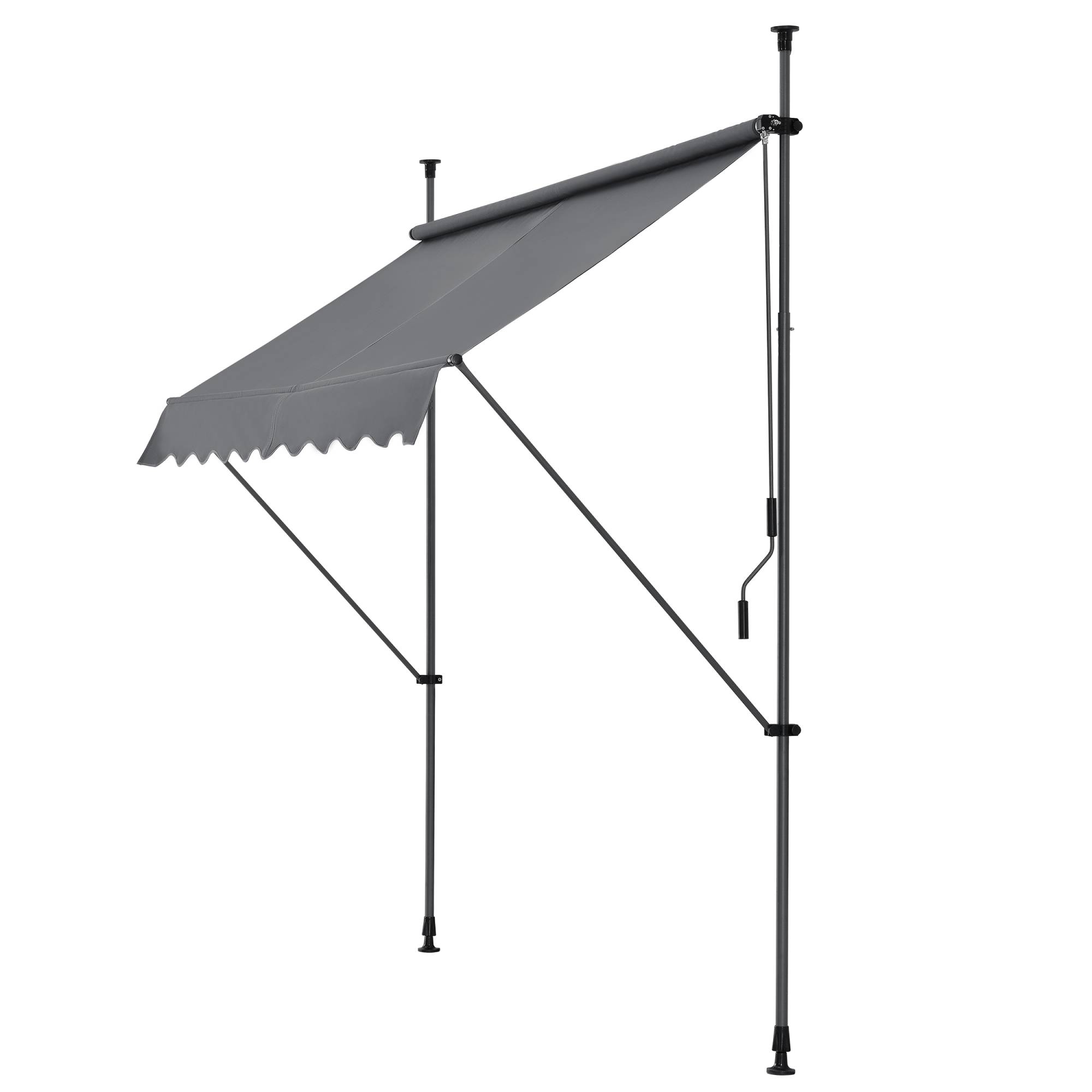 Pro.Tec - Store Banne Téléscopique Acier Polyester 150 x 120 x 220-309 cm Bleu Foncé [pro.tec] - Image 2