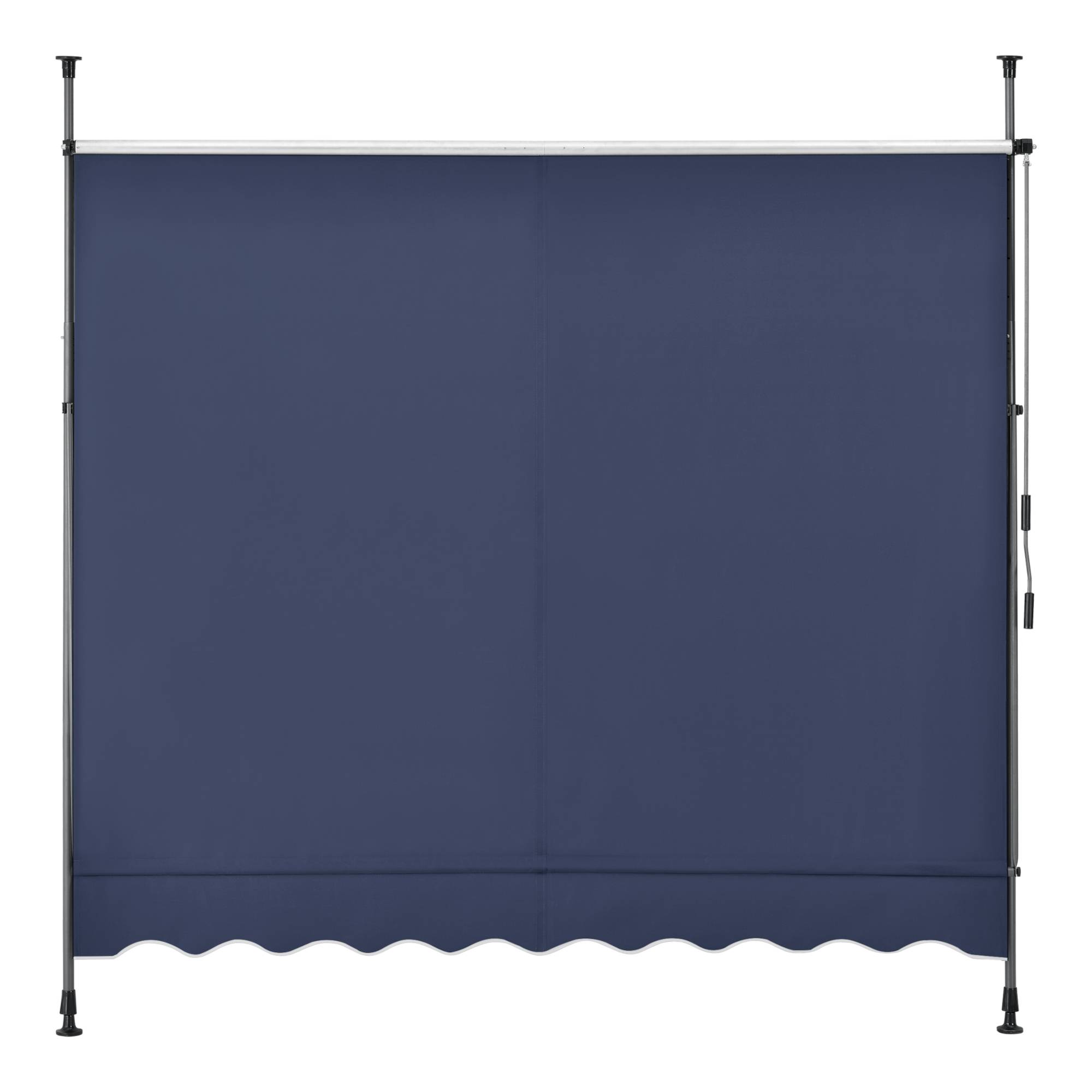 Pro.Tec - Store Banne Téléscopique Acier Polyester 150 x 120 x 220-309 cm Bleu Foncé [pro.tec] - Image 5