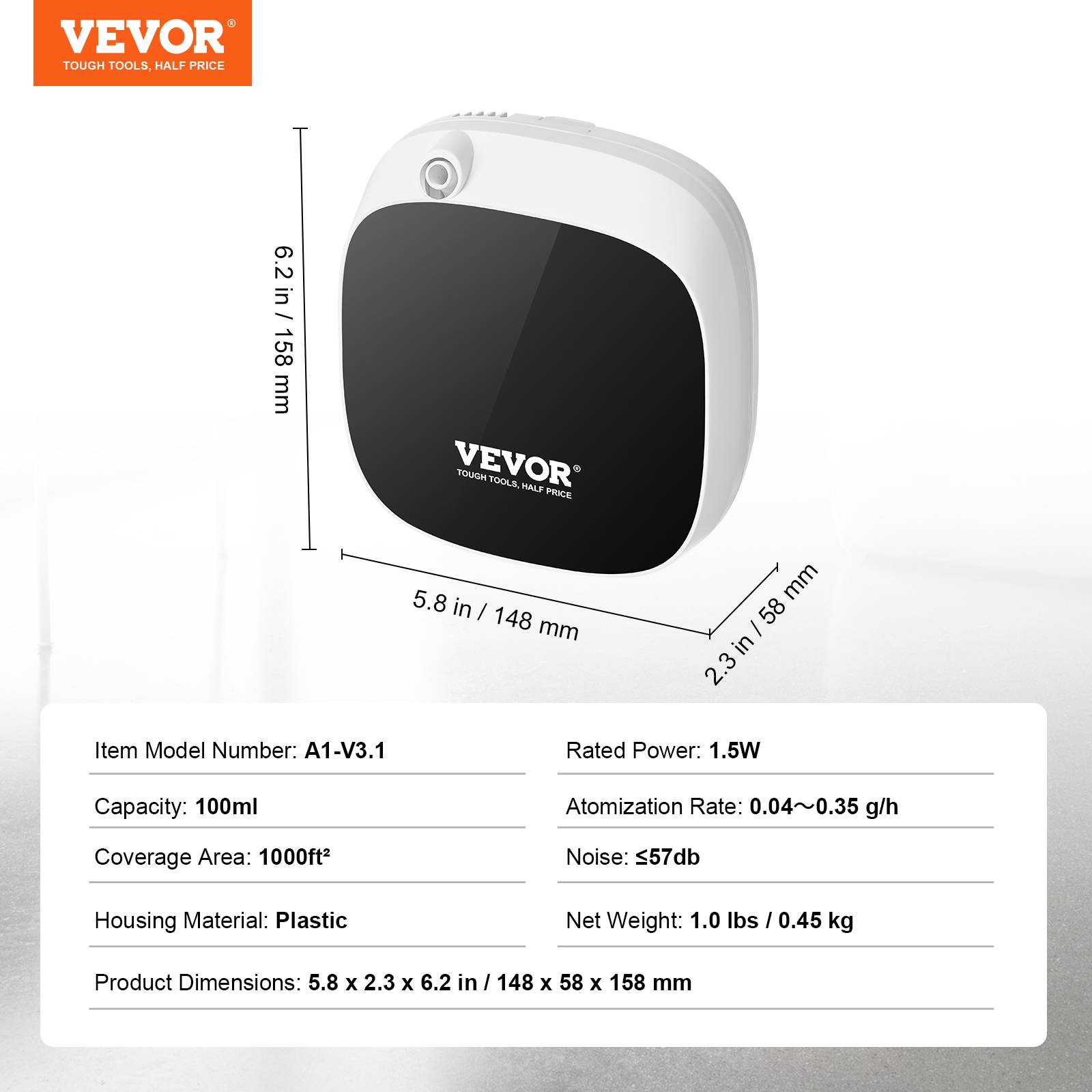 VEVOR Machine à Air Parfumé Maison Diffuseur Air Froid 100 mL 1000 pi² Sans Eau - Image 7