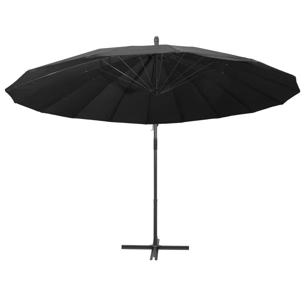 Helloshop26 - Parasol suspendu 3 m mât en aluminium anthracite - Image 3