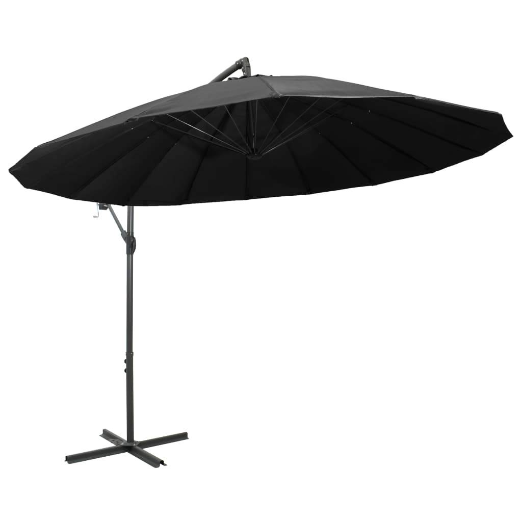 Helloshop26 - Parasol suspendu 3 m mât en aluminium anthracite - Image 2