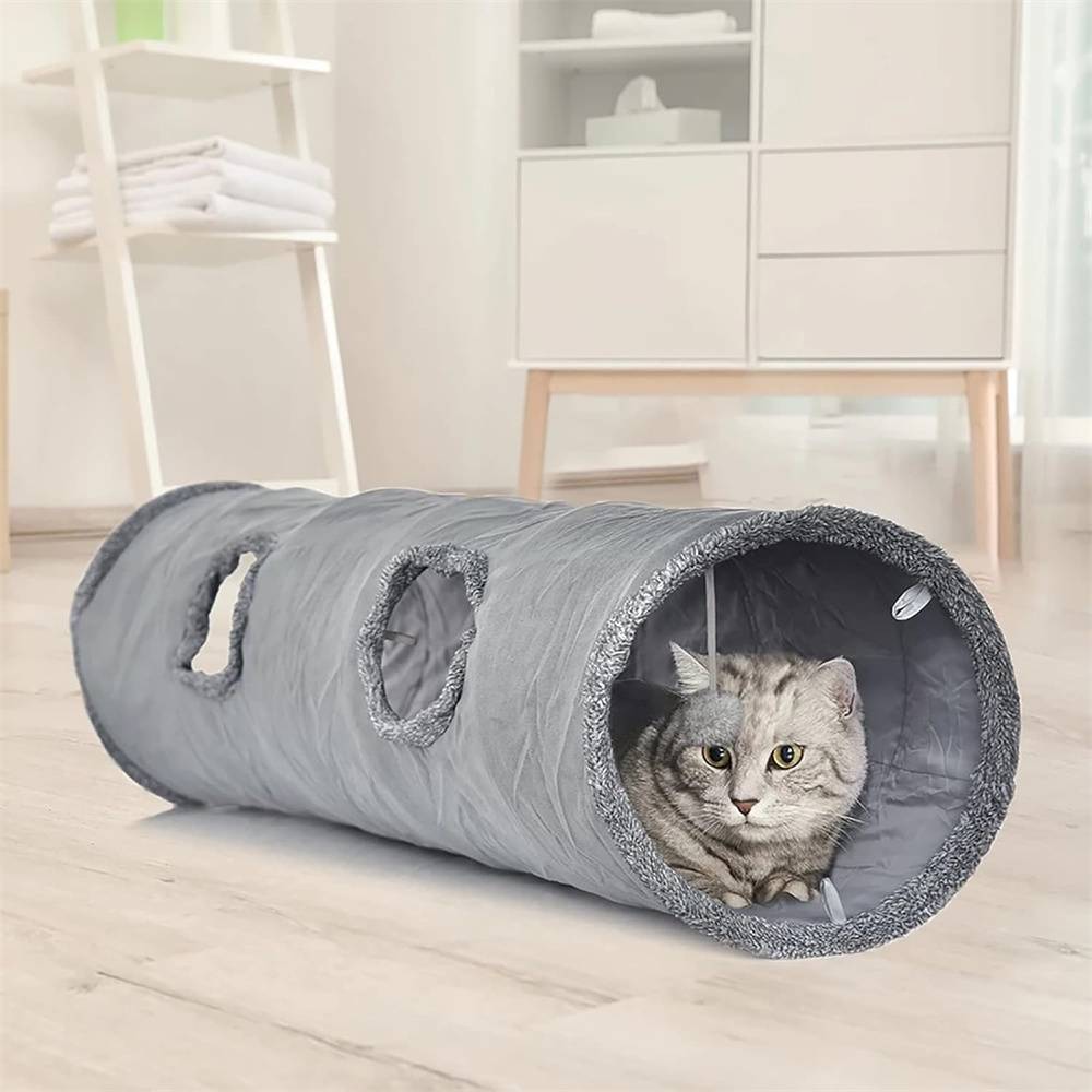 Tunnel pliable pour chat en polyester résistant, longueur 130 cm, avec bruits attractifs Lytech - Image 6