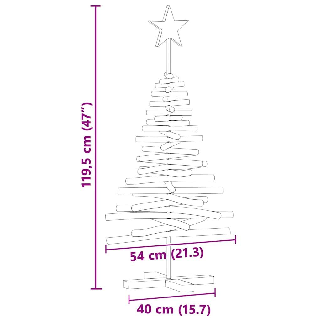ComfortXL - Sapin de Noël décoratif en bois de teck avec support stable Marron 120 cm – ComfortXL Outdoor Living - Image 10
