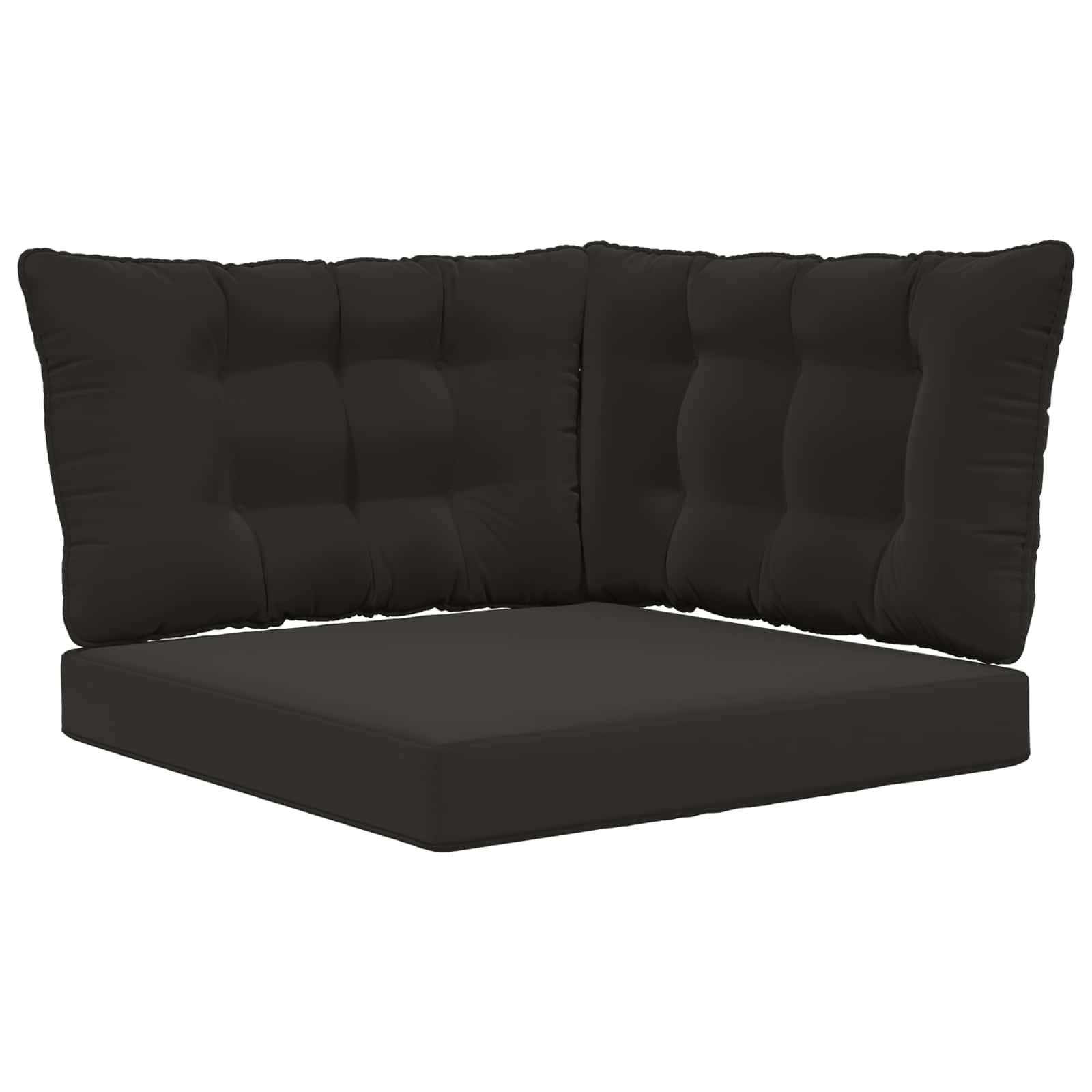 PANGIVO - Coussins de canapé extérieur polyester noir 80 x 43 x 10 cm - PANGIVO - Image 2
