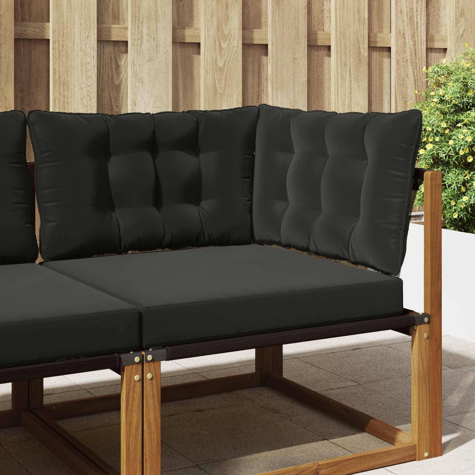 PANGIVO - Coussins de canapé extérieur polyester noir 80 x 43 x 10 cm - PANGIVO - Image 1