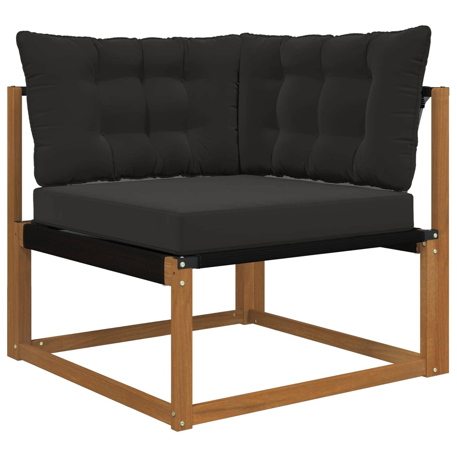 PANGIVO - Coussins de canapé extérieur polyester noir 80 x 43 x 10 cm - PANGIVO - Image 3