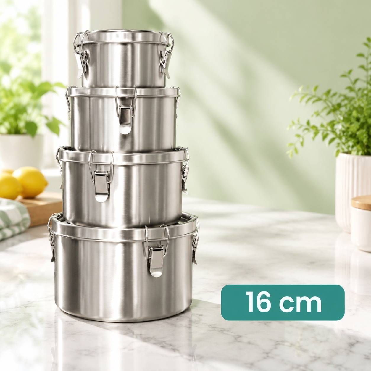 Boîtes Repas Acier Inoxydable Hermétiques Réutilisables Avec Couvercles pour Bento - Image 8