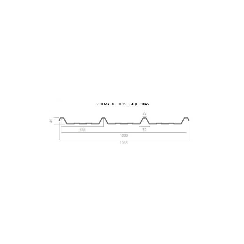 Bac acier laqué 1045 50/100 - Coloris - Beige 1015, Largeur - 105 cm, Longueur - 300 cm - Image 3