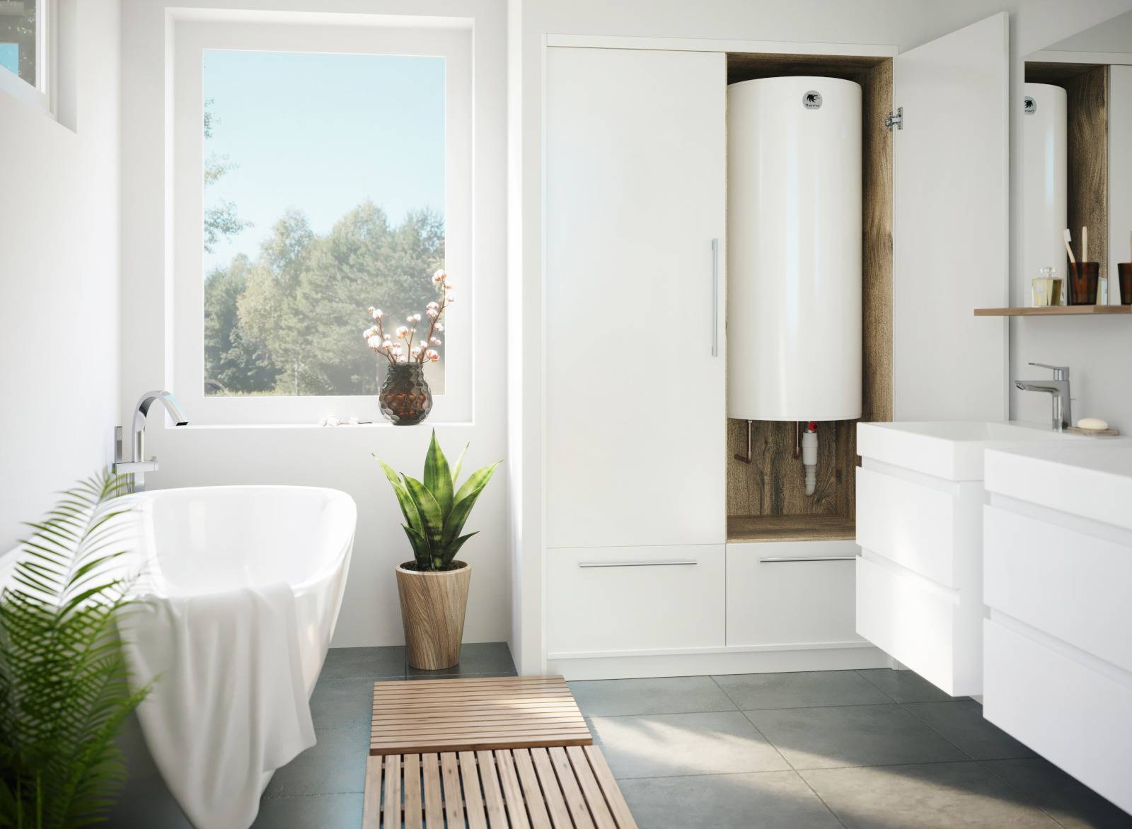 Chauffe-eau électrique vertical mural DURALIS 150L ACI hybride - THERMOR - 271112 - Image 3