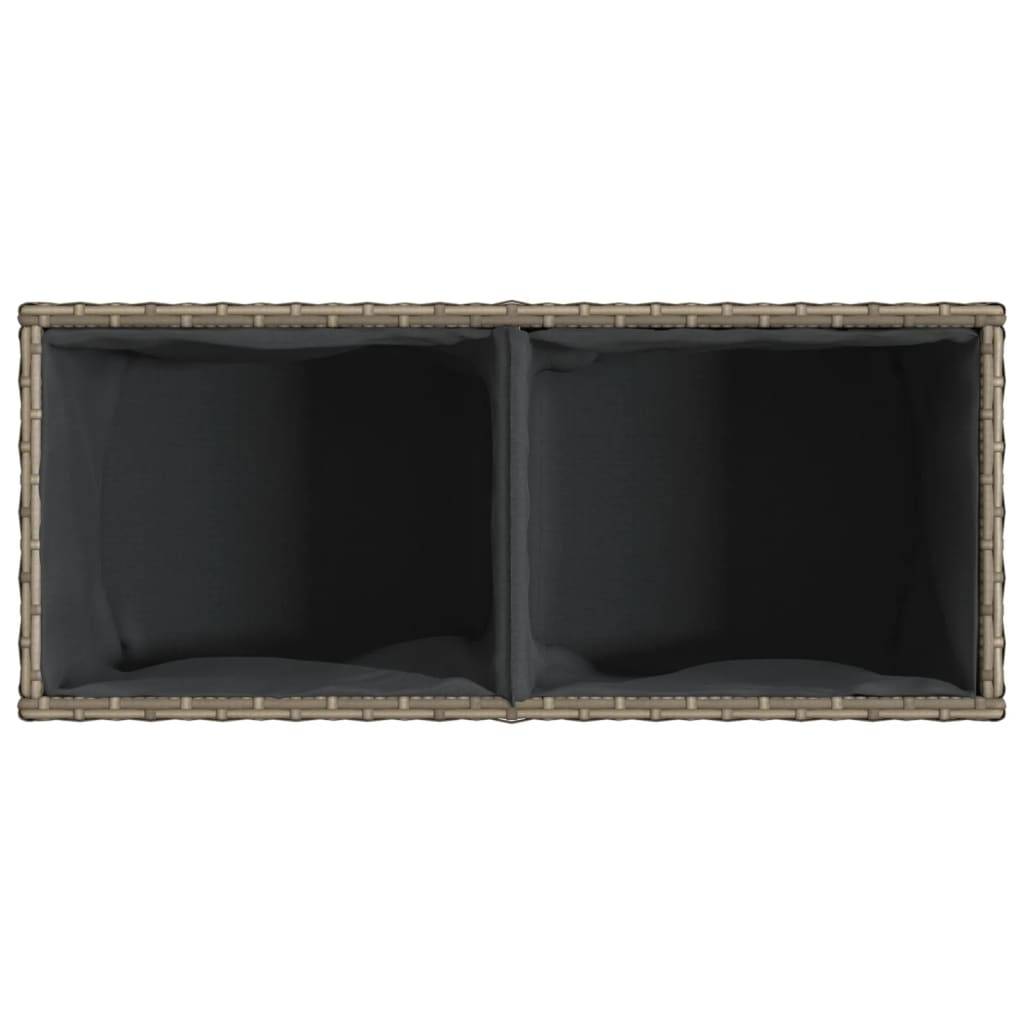 Lot de 2 Jardinières 2 pots résine tressée pour balcon et séparation végétale 72x30x32 cm Gris - ComfortXL Outdoor Living - Image 9