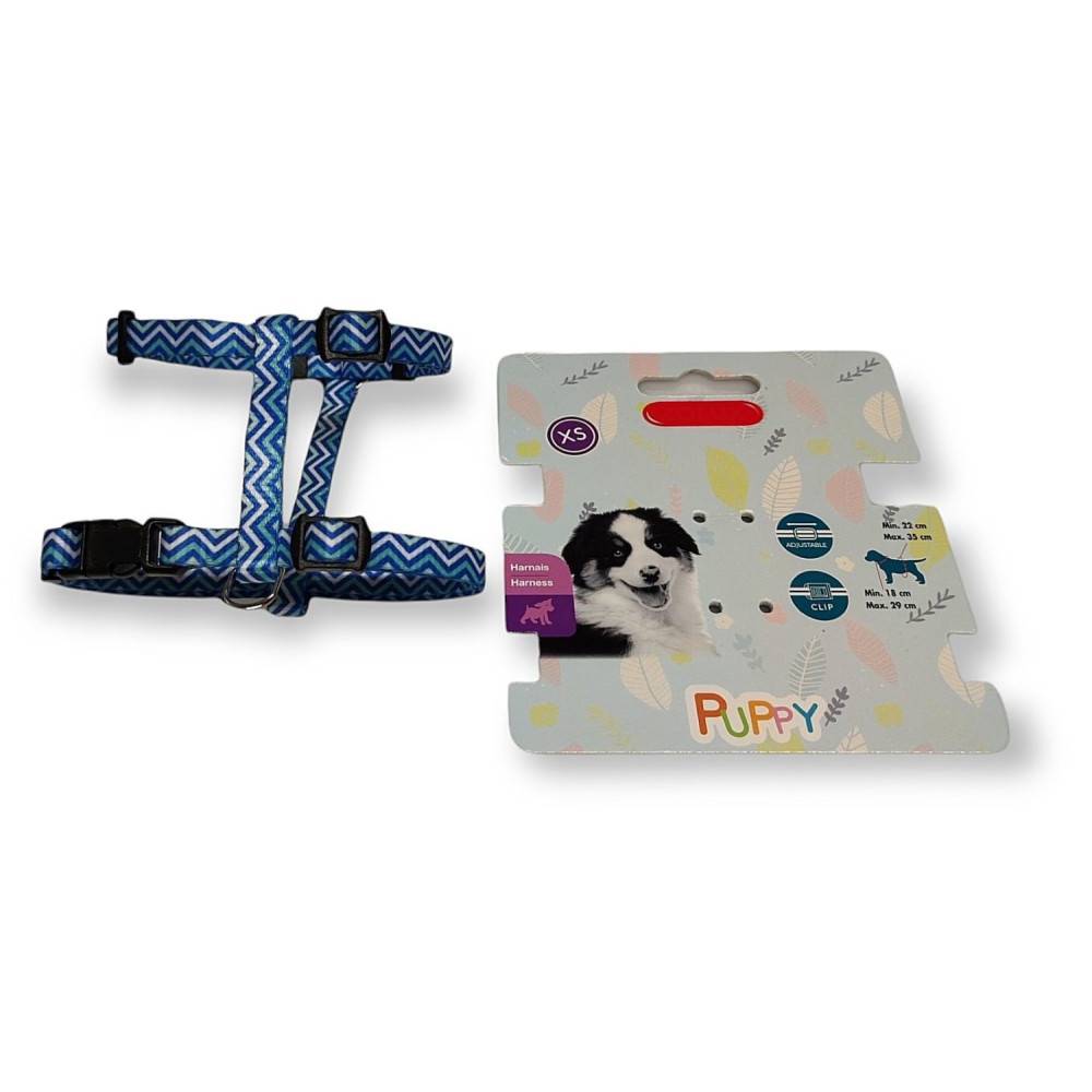 animallparadise - Harnais bleu PUPPY PIXIE XS 8 mm 18 à 29 cm pour chiots - Image 2