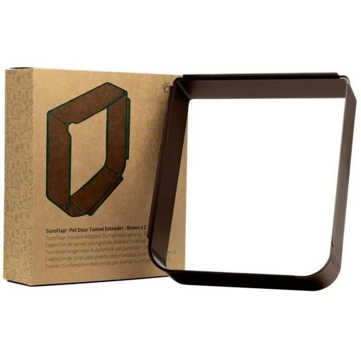 SUREFLAP - Allonge de tunnel grande chatière électronique micro-puce Sureflap marron, rallonge 50 mm - SUREFLAP