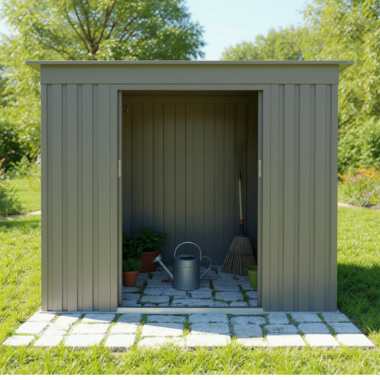 Autre - Abri de jardin en métal – MJ monopente - 2,4 m² - Anthracite - Image 4